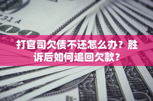 北京打官司欠债不还怎么办？胜诉后如何追回欠款？