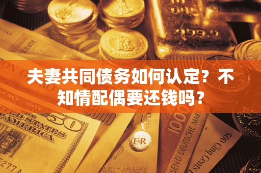 北京夫妻共同债务如何认定？不知情配偶要还钱吗？