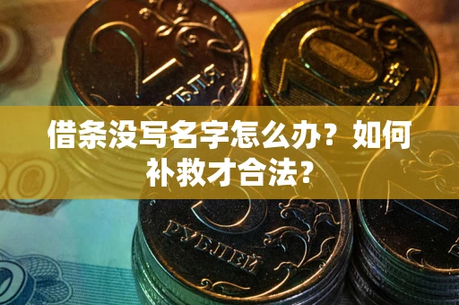 北京借条没写名字怎么办？如何补救才合法？