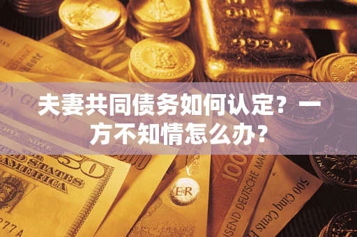 北京夫妻共同债务如何认定？一方不知情怎么办？