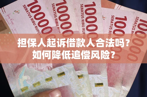 北京担保人起诉借款人合法吗？如何降低追偿风险？
