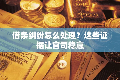 北京借条纠纷怎么处理？这些证据让官司稳赢
