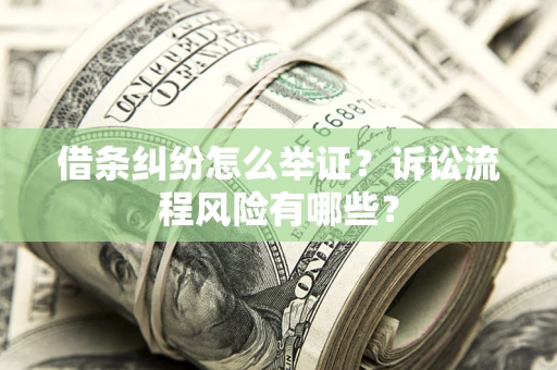 北京借条纠纷怎么举证？诉讼流程风险有哪些？