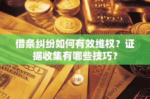 北京借条纠纷如何有效维权？证据收集有哪些技巧？
